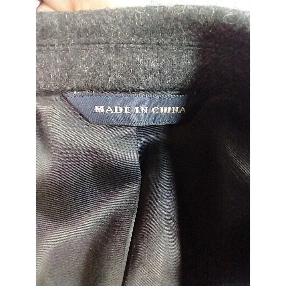 Banana Republic Mens 44R Gray Wool Bld Military Field Blazer Tailored Fit Jacket